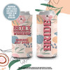 Bachelorette party tropical floral leaves personalized slim or regular size can coolies