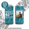 Music theme 40th 50th 60th or any age birthday personalized photo slim or regular size can coolie