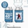 Ski snowboarding 40th 50th 60th or any age birthday personalized photo slim or regular size can coolie