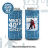 Ski snowboarding 40th 50th 60th or any age birthday personalized photo slim or regular size can coolie