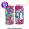 40th birthday party can coolies | 80s vintage can coolers | any age birthday personalized slim or regular size can coolies MCC-273