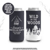 Bachelor party wild in the woods personalized slim or regular size can coolies