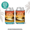 Life is a beach family vacation personalized slim or regular size can coolie