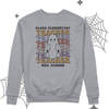 Halloween ghost teacher retro wavy font personalized unisex adult sweatshirt