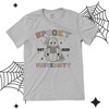 Halloween teacher spooky university unisex adult Tshirt