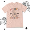 Halloween teacher spooky university unisex adult Tshirt