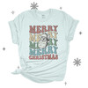 Santa merry christmas retro unisex adult Tshirt