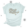 Merry Christmas vintage retro script unisex adult Tshirt