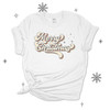 Merry Christmas vintage retro script unisex adult Tshirt