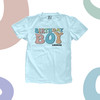 Birthday boy rainbow retro groovy font personalized Tshirt