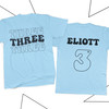 Birthday boy or girl 1st, 2nd, 3rd, 4th or any age birthday front and back custom Tshirt