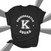 Teacher squad distressed number and lettering any grade team DARK Tshirt