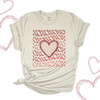 Valentine heart xoxo groovy text Tshirt