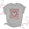 Valentine heart xoxo groovy text Tshirt