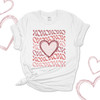 Valentine heart xoxo groovy text Tshirt