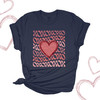 Valentine heart xoxo groovy text DARK Tshirt