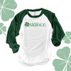 St. Patrick's Day sláinte clover unisex adult raglan shirt