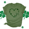 St. Patrick's Day lucky shamrock heart unisex Tshirt