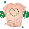 St. Patrick's Day lucky shamrock heart unisex Tshirt