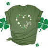 St. Patrick's Day lucky shamrock heart unisex DARK Tshirt