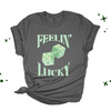 St. Patrick's Day feelin' lucky clover dice DARK Tshirt