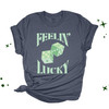 St. Patrick's Day feelin' lucky clover dice DARK Tshirt