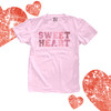 Valentine's Day sweetheart distressed athletic text youth Tshirt