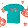 Valentine's Day sweetheart distressed athletic text youth DARK Tshirt