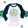 St. Patrick's lucky spirits unisex adult raglan shirt