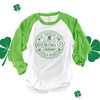 St. Patrick's lucky spirits unisex adult raglan shirt