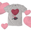 Valentine yarn heart kitten cat lover Tshirt