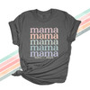 Mama mama colorful font personalized unisex adult DARK Tshirt 