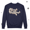 Merry Christmas retro adult crew neck DARK sweatshirt