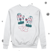 Christmas winter mittens let it snow adult crew neck sweatshirt