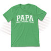 Papa athletic font personalized unisex adult DARK Tshirt 