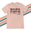 Papa multi color font personalized unisex adult Tshirt 