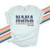 Nana multi color font personalized unisex adult Tshirt 
