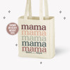 Mama mama colorful font personalized tote bag