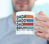 Dada Daddy Dad Bruh with kid names personalized coffee mug