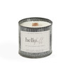 Hello Fall rustic tin wood wick apple cinnamon vanilla autumn scent luxury vegan candle