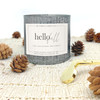 Hello Fall rustic tin wood wick apple cinnamon vanilla autumn scent luxury vegan candle