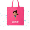 Girl gymnast personalized tote drawstring or small duffle bag