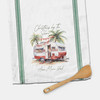 Christmas by the shore camper personalized beach town holiday tea towel