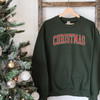 Christmas simple collegiate text adult crew neck sweatshirt