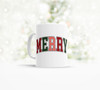 Merry simple cute christmas holiday tea coffee mug