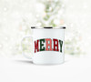 Merry simple cute christmas holiday tea coffee mug