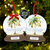 Jimmy Buffett some of it's magic tribute quote front and optional back photo with text snowglobe ornament 