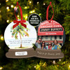 Jimmy Buffett some of it's magic tribute quote front and optional back photo with text snowglobe ornament 