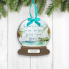 Memorial Jimmy Buffett if there's a heaven for me tribute quote front and optional back photo with text snowglobe ornament 