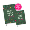 Fa la la lots to do Christmas poly leather journal notebook